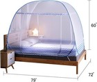 Folding Mosquito Net Tent Canopy Curtains Beds Pop Up King Size Portable Netting