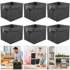 6pcs Storage Cubes Felt Fabric Cube Storage Bin 9x9x10inch Cloth Cube Storage   