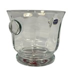Bohemia Glass Czech Republic Crystal Small Footed Ice Bucket Vintage New W  Tags