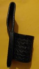 Vintage Black Basketweave Leather Belt Holder Duty Gear For Batons