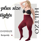 Womens Plus Size Tights High Waist Sheer Semi Opaque Ultra Soft Pantyhose Xl-4xl