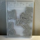 Stampin  Up  Occasional Quotes Cling Rubber Stamp Set Words   Phrases 120142