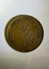 1x 1927 Palestine 2 Mils - Au - Rare Date Hard To Find Coin Coins