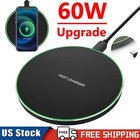 60w Wireless Fast Charger Charging Pad Dock For Samsung Iphone Android Phone