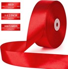 100 Yards Red Satin Ribbon 1 5 Inch Double Sided Gift Wedding