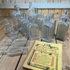 Antique 25 Glass Bottle Collection W  Vintage 1967 Price Guide - Free Shipping 