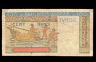 Tunisia  100  Francs   1947   P-24    Algeria Algerie Tunisie