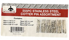 555pc Goliath Industrial Stainless Steel Cotter Pin Assortment Kit   Sscp555