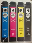 Epson 200 Set Genuine Black Color Ink Cartridge Xp200 300 310 400 Wf-2520 Wf2530