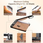 12 Inch Heavy Duty Paper Cutter  Wood Guillotine Paper Cutter   Paper Trimmer  3