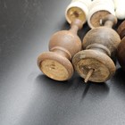 Lot Of 13 Solid Wood Turned Finials  Stained And Painted  Good For Crafting