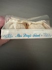 Vintage Mrs Day s Ideal Baby Shoes Size 0 White Lace Satin Crib Shoes W Box