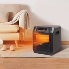 1500w Portable Electric 3 Quartz Infrared Safe Fan Space Heater With Remote