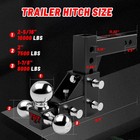 Adjustable Trailer Hitch  Tri-ball 1-7 8  2  2-5 16  Drop Hitch  Fit 2  Receiver