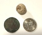 1771 British Colonial Coin   Musket Ball Dug Next To The Saratoga Battlefield Ny
