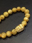 Natural Gold Rutilated Quartz   Round   Beads   Wealthy Bracelet  Aaaaa