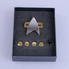 For Voyager Communicator Badge Delta Insignia Starfleet Rank Pips Pin Set Of 6