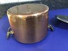 Rare Vintage Copper Sauce Pan pot Brass Handles X 5    X 7    Made In Mexico