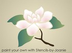 Magnolia Stencil Flower Twig Branch Floral Cottage Garden Diy Art Border Signs