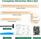 12 Pcs Needlepoint Stretcher Bars For Needlework 3 Sizes  8 12 16 Inch  With 100