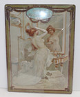 Vintage Savon Blanche Leigh White Soap France Metal Advertising Sign 12 x16  New