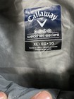 Callaway Weather Series Mens Xl Gray Teal Short Sleeve 1 4 Zip Golf Windbreaker