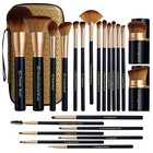22-piece Makeup Brush Set With Kabuki  Powder   Eyeshadow Brushes   Travel Kit  