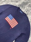 Vintage Polo Ralph Lauren American Flag Knit Sweater Men Size 2xl Blue