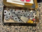 Vintage Sewing Accessories Tin Bobbins Thimble Buttons J p Coats Needles Lot