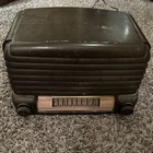 Vintage General Electric Model 107 Brown Bakelite Tube Radio Powers On