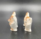 Vintage Pomeranian Dog Porcelain Figurine 1960 s Statue Standing Japan Set Of 2