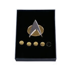 The Next Generation Badge Rank Pin Set Christma Gift Tng Badge Brooches Set