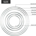 Metal Rings Hoops Metal Dream Catcher Macrame Steel Craft Rings Floral Hoop For 