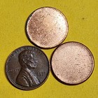 Lot Of 2 Blank Us Lincoln Penny Cent Planchet Mint Error Coin  2 