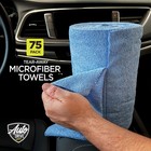 Auto Drive Microfiber Towel Roll  75count  Tear Away Car Detailing Cloths  2pack