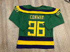 The Mighty Ducks  96 Charlie Conway D-5 Green Stitched Movie Hockey Jersey S