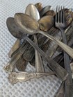 Mixed Lot Of Vintage Silver Plated  Nickel Silverware Flatware 23 Pieces