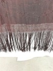  Antique Silk Shawl Embroidered Lg 49x49 Dark Purple Fringe 20 Piano Original 