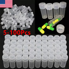 5-100pcs 5ml Plastic Sample Bottletest Tube Mini Jar Vials Storage Containers Us