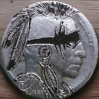 Hobo Nickel Hand Carved Original By J m Tarantula Buffalo As The Last Mohican