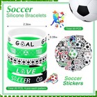 Aoriher 194 Pcs Soccer Party Favor Bulk Sport Birthday Black  Green  White 