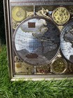 A New And Accvrat Map Of The World 1626 Foiled World Map Framed Metal Frame