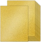 Double-sided Gold Glitter Cardstock 8 5 X 11 24 Sheets  100lb No-shed Shimmer   