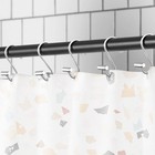 Shower Curtain Hooks Rings set Of 24 Rustproof Metal For Silver 