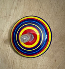 Vintage German Metal Spinning Top Walter   Prediger Toy Colorful Tin Glass