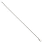 925 Sterling Silver Polished 10 Inch 1 75mm Curb Chain Anklet Solid