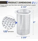 4  Diameter Commercial Floor Drain Strainer 6  Tall Perforated New 
