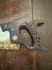 Vintage Hand Painted 19    Superior Old Steel Wood Hand Saw Wildlife Geese Barn
