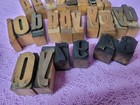 Vintage Lot Of 27 Letterpress Letters Wood Type Printers Block