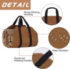 Firewood Carrier Waxed Canvas With Leather Handles  Wood Carrier For Firewood